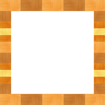 Wooden Frameon Black Background PNG with transparent background