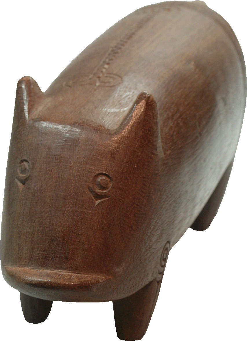 Wooden Guinea Pig Sculpture