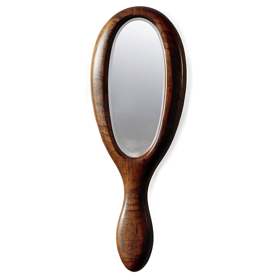Wooden Hand Mirror PNG 06212024 PNG image with a transparent background, free high-resolution download