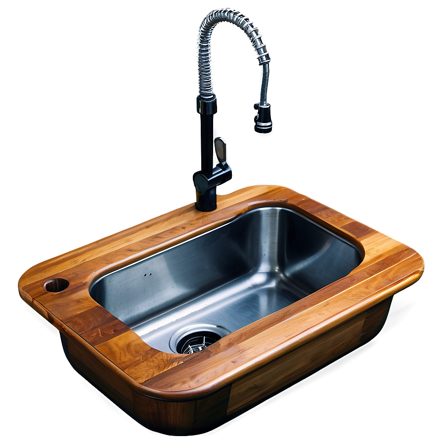 Wooden Kitchen Sink Png 06122024