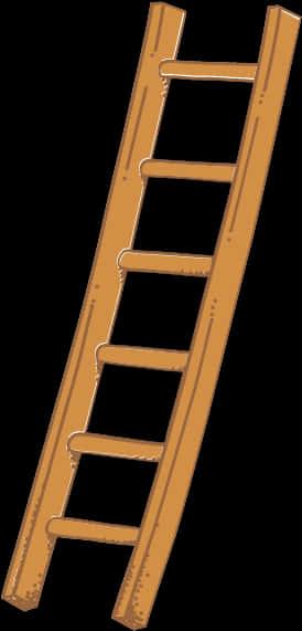 Wooden Ladder Isolated PNG with transparent background