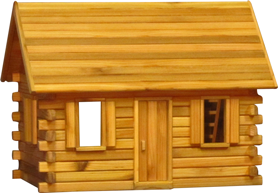 Wooden Log Cabin Model.png