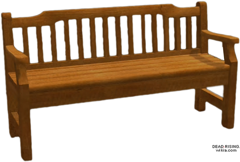 Wooden Park Bench Isolated