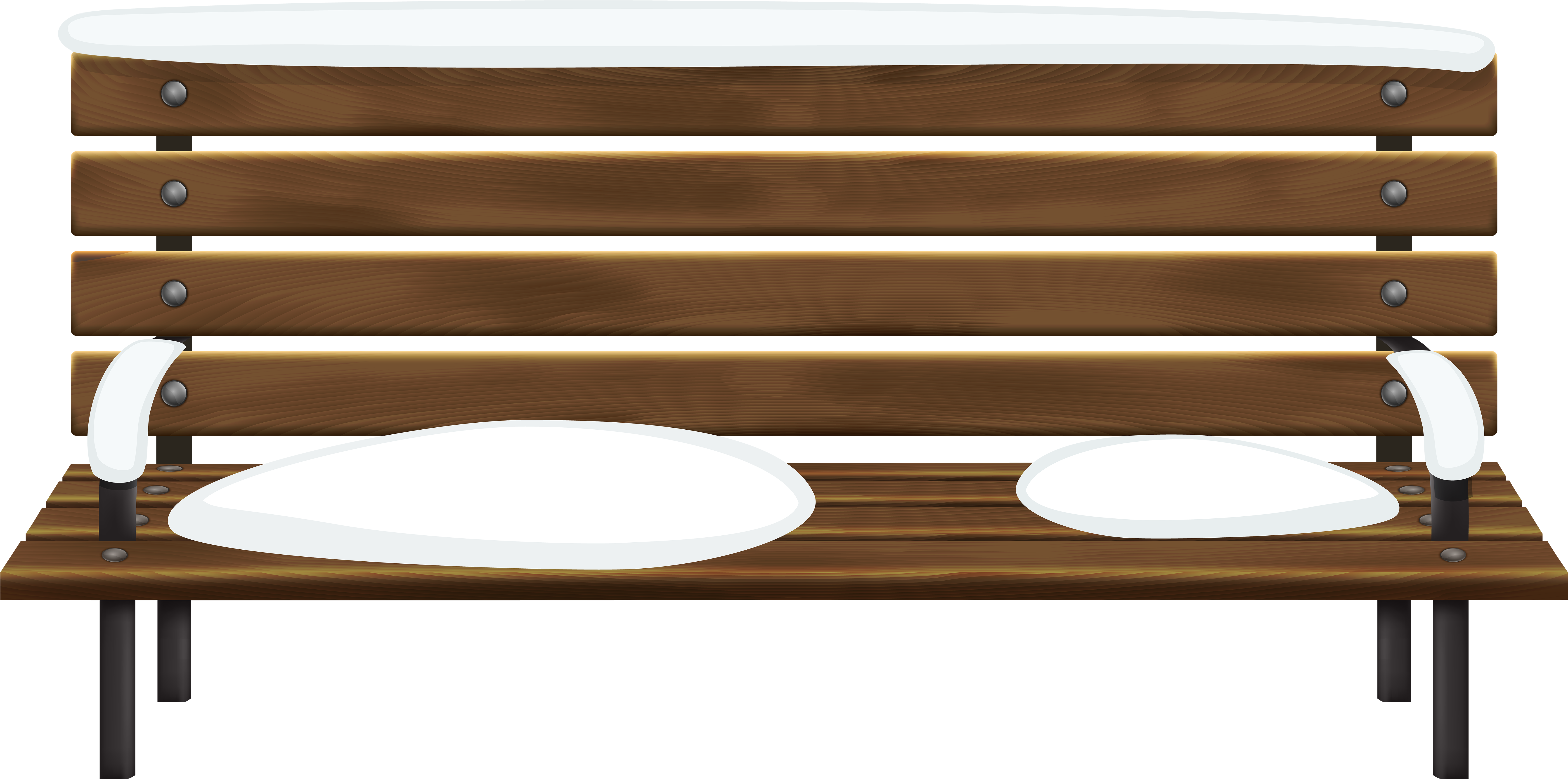 Wooden Park Bench Vector