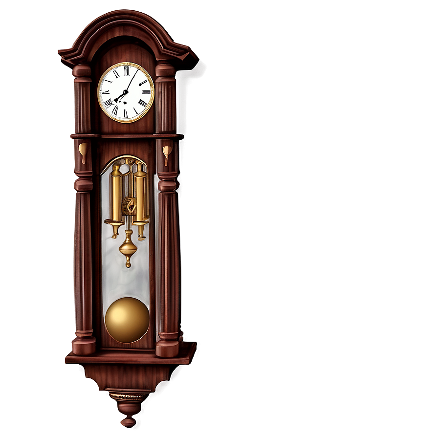 Wooden Pendulum Clock Png Xxo53