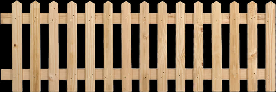 Wooden Picket Fence Isolated