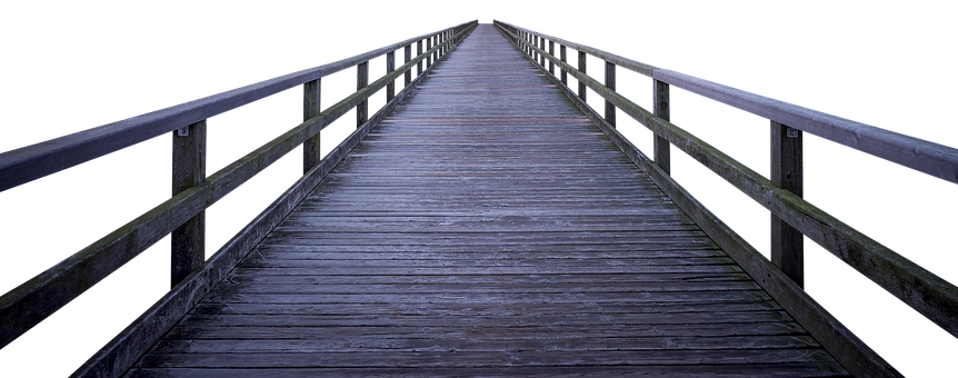 Wooden Pier Nighttime PNG with transparent background