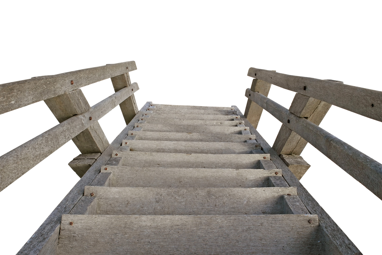 Wooden Pier Over Water PNG with transparent background
