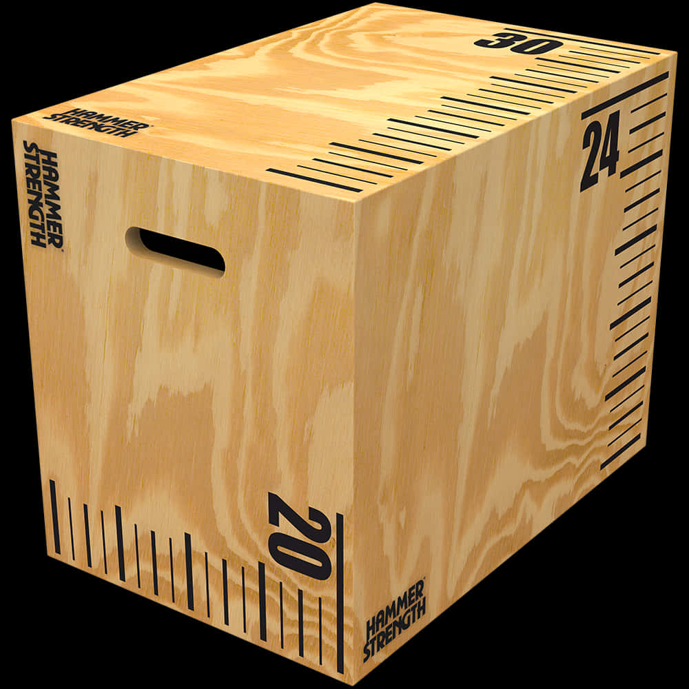 Wooden Plyometric Box Fitness Equipment PNG with transparent background