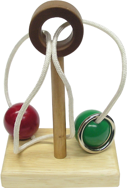 Wooden Puzzle Game With Ringand Balls PNG with transparent background