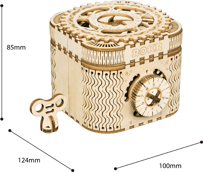 Wooden Puzzle Treasure Box Dimensions