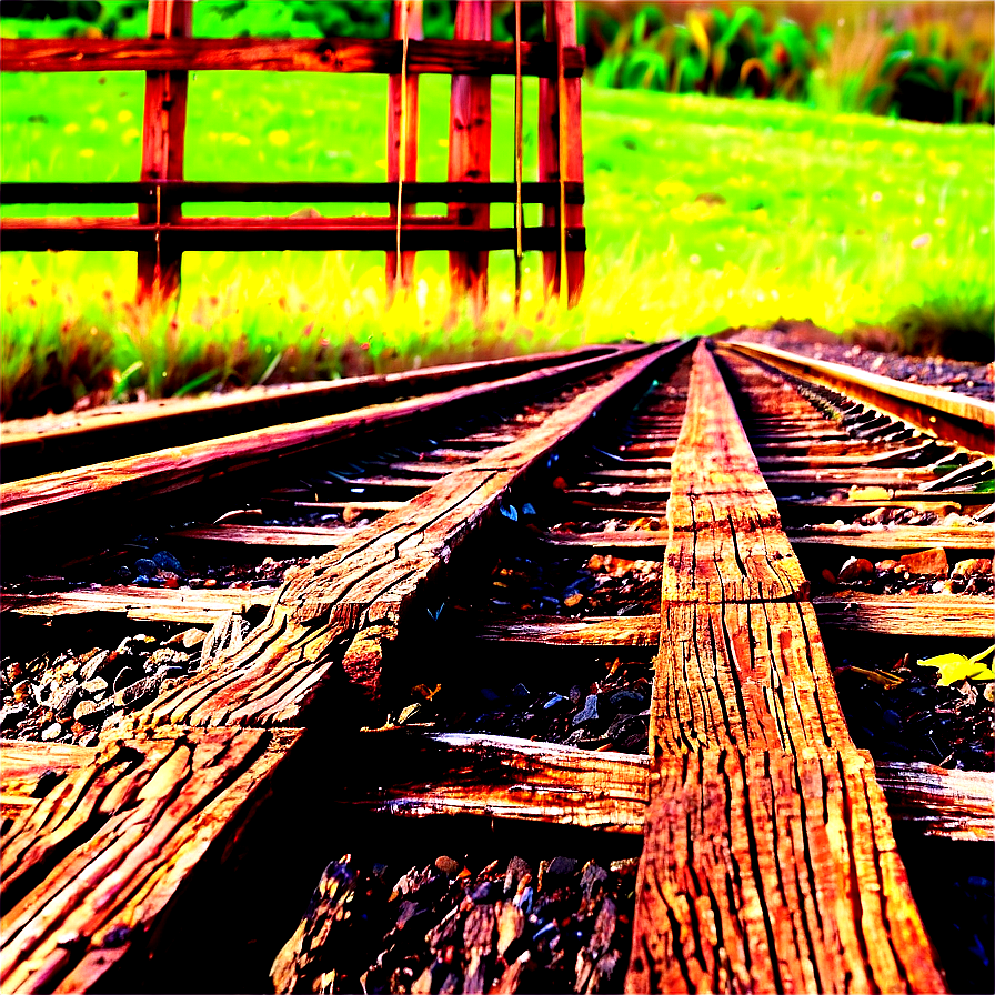 Wooden Railroad Ties Tracks Png 25