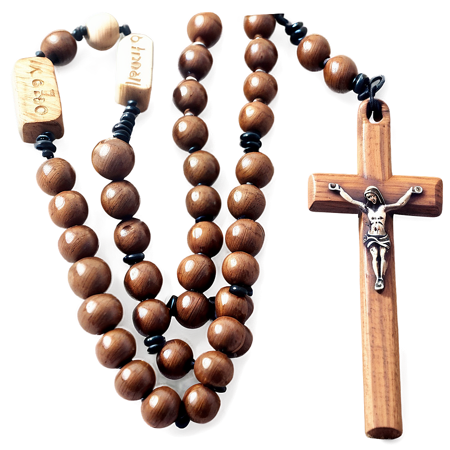 Wooden Rosary Cross Png Tgh