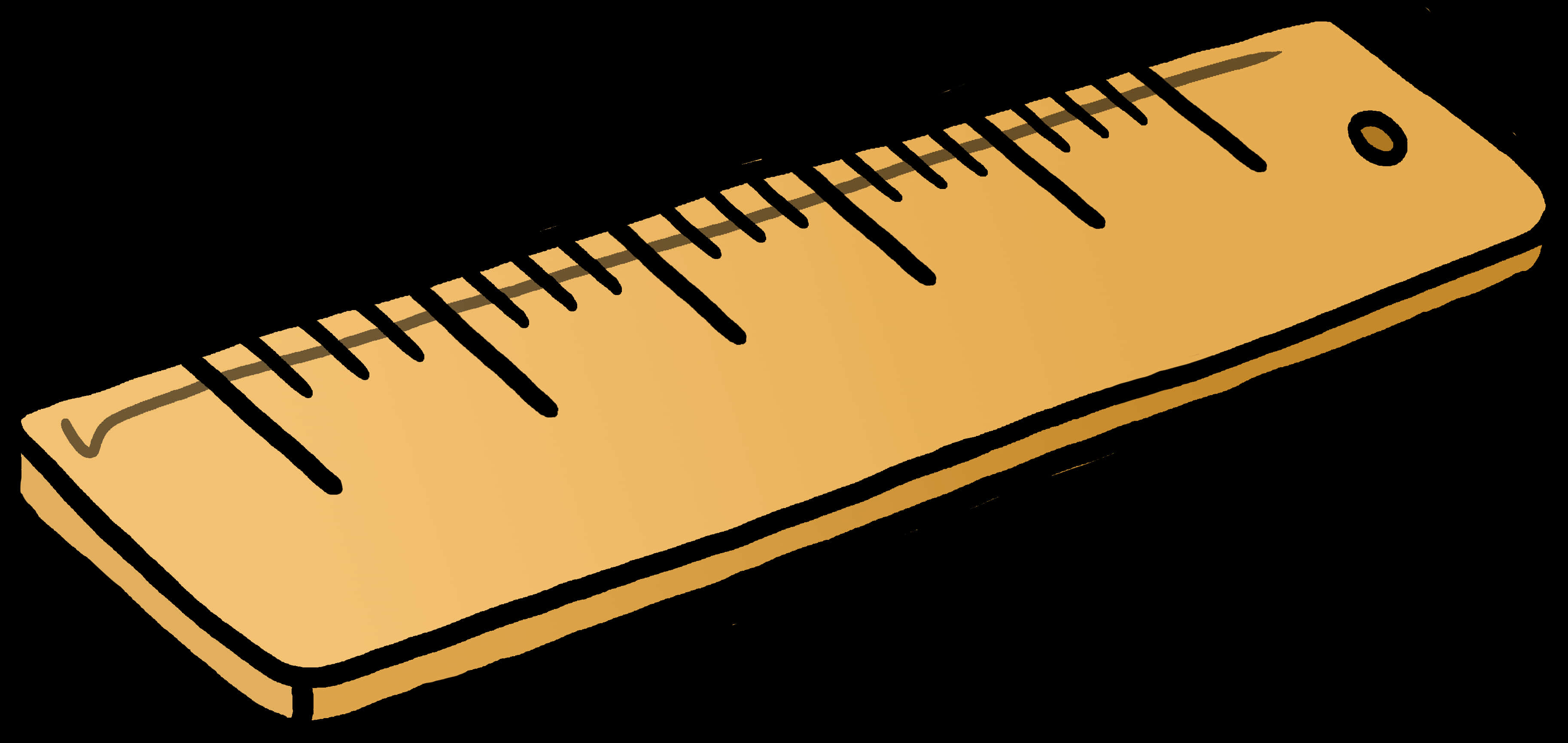 Wooden Ruler Illustration