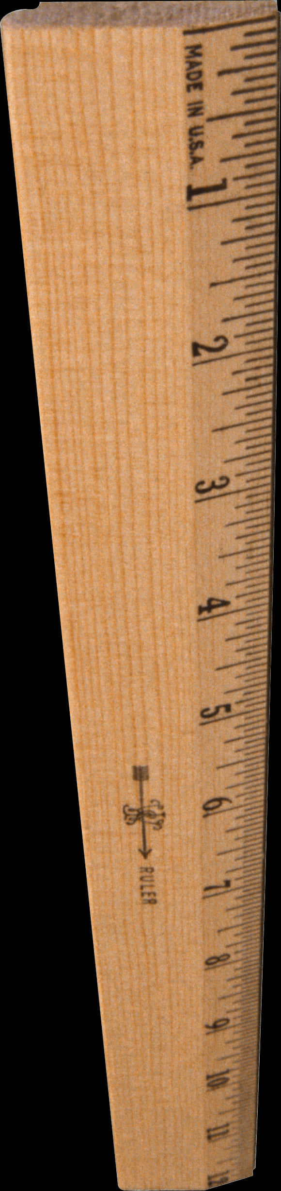 Wooden Ruler Measurement Tool