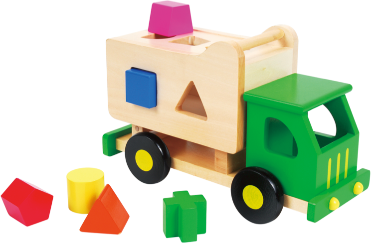 Wooden Shape Sorting Truck Toy