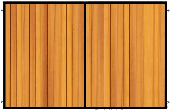 Metal Framed Wooden Gate - Wood Gate Png, Transparent Png PNG with transparent background