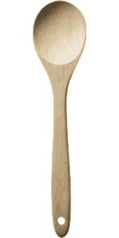 Wooden Spoon Black Background PNG with transparent background