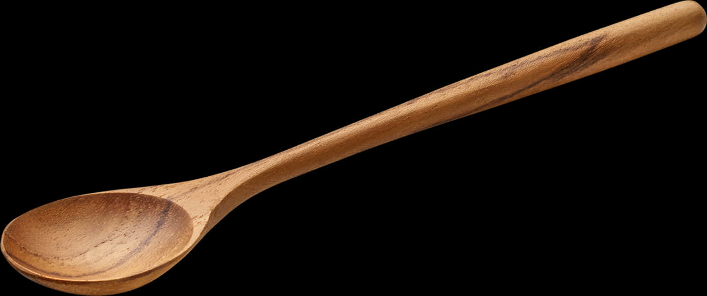 Wooden Spoon Black Background