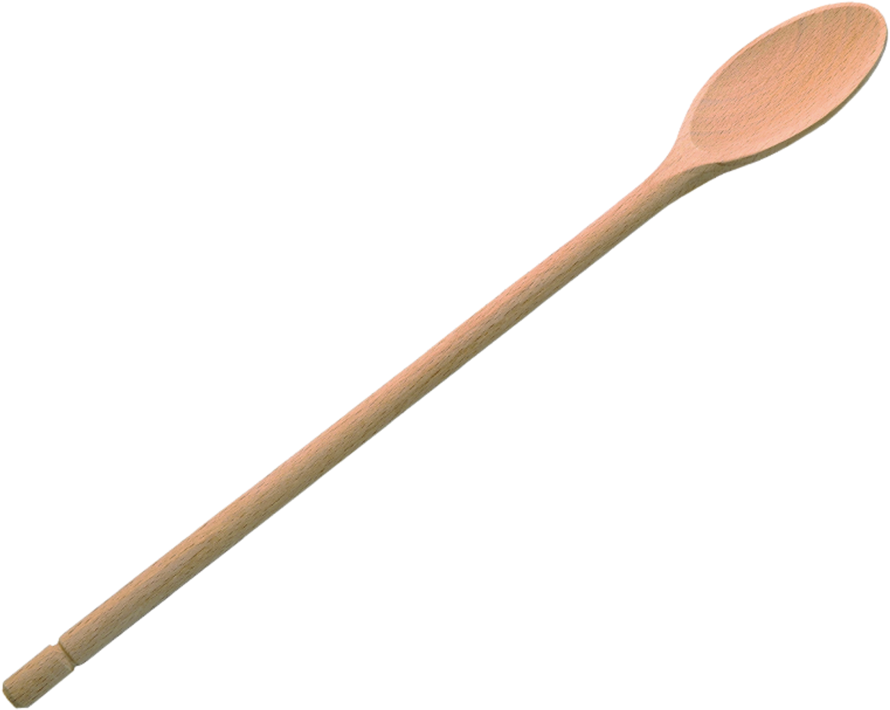 Wooden Spoon Isolatedon Blue Background