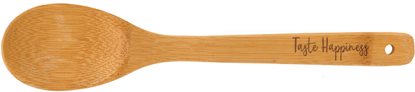 Taste Happiness Bamboo Serving Spoon'title='taste - Wooden Spoon, HD Png Download PNG with transparent background