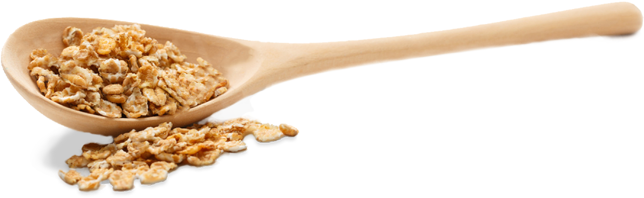 Wooden Spoon With Granola Spilling