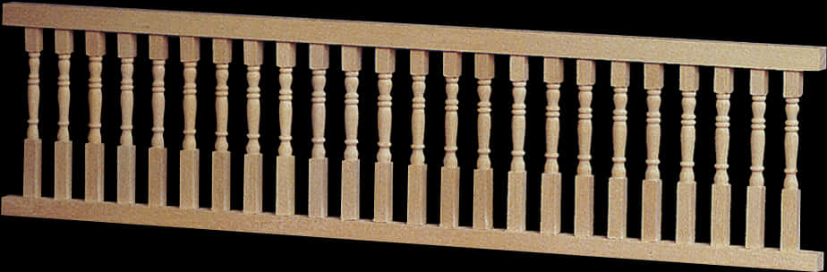 Wooden Staircase Balustrade PNG with transparent background