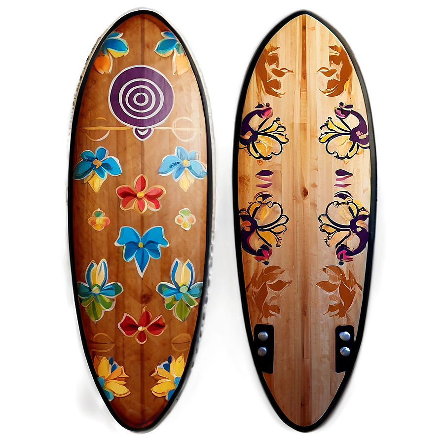 Wooden Surfboard Png 05242024