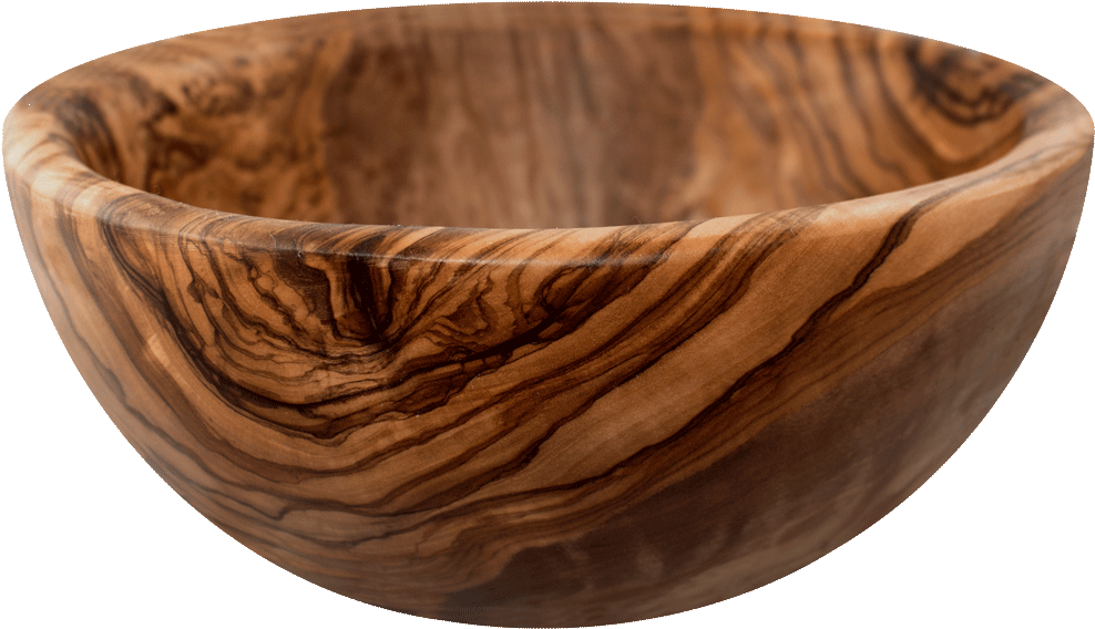 Little Angel Olive Wood Extra Large Bowl - Large Olive Wood Bowls PNG with transparent background