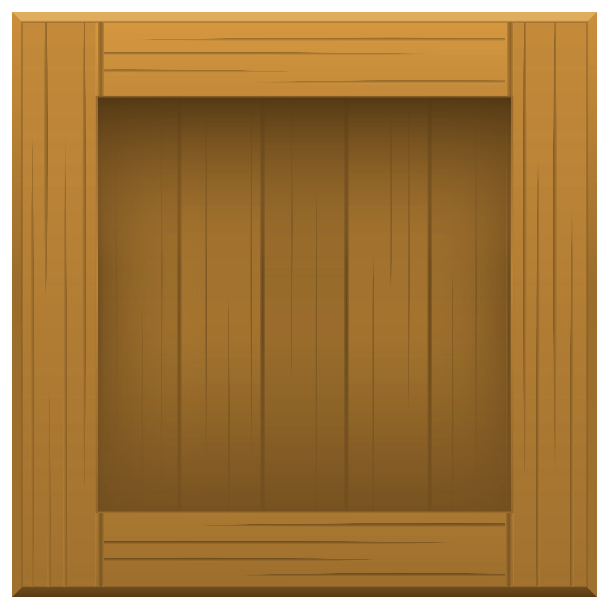 Wooden Window Frame Design PNG with transparent background