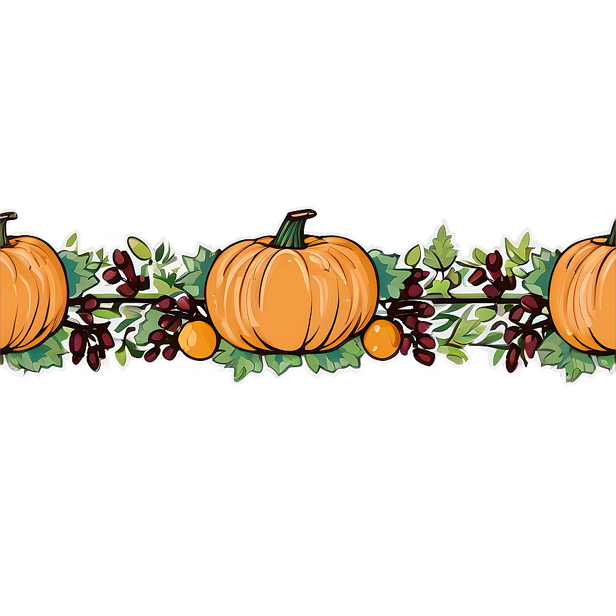 Woodland Thanksgiving Border Png Tng53