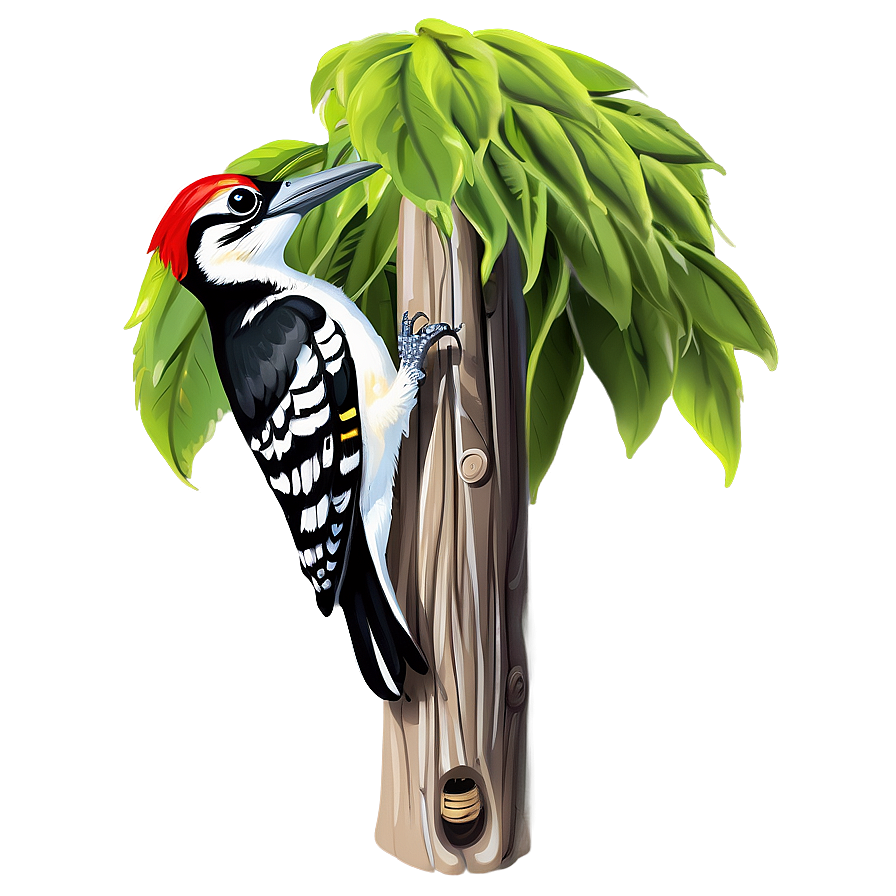 Woodpecker Bird Tree Png 05032024