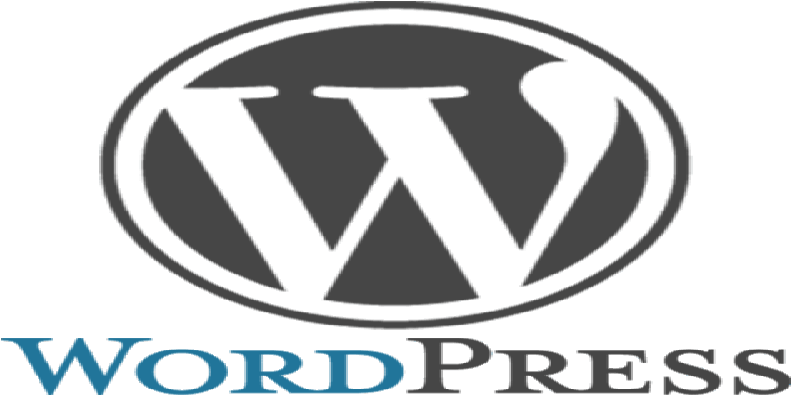 Word Press Logo Blue Background