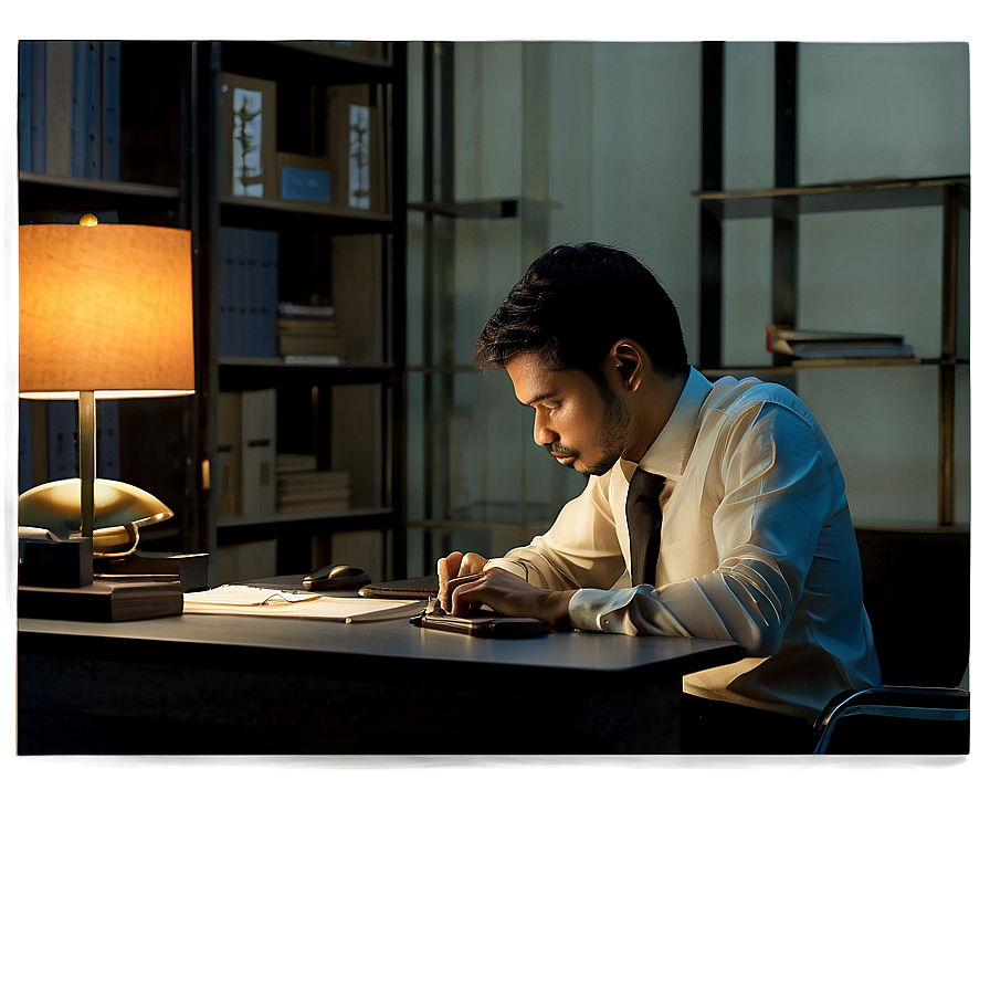 Working At A Desk Png 06202024