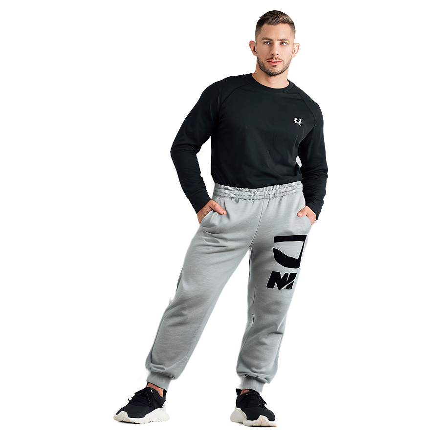 Workout Grey Sweatpants Png 77