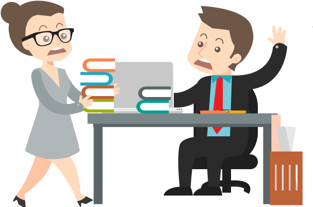 Desk Clipart Stressed Office Worker - Testing Of Fire Alarm, HD Png Download PNG with transparent background
