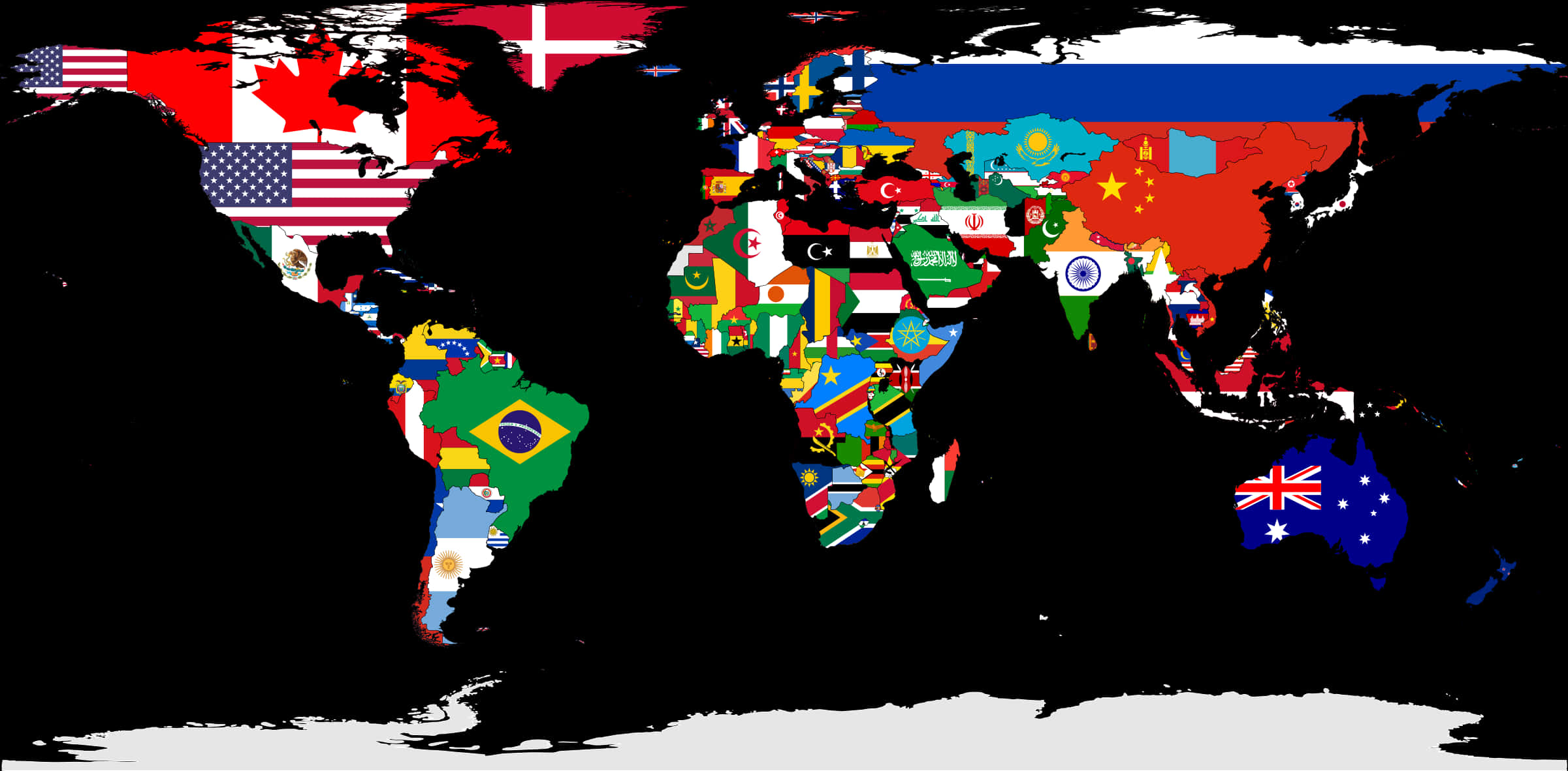 World Map Country Flags Filename PNG with transparent background