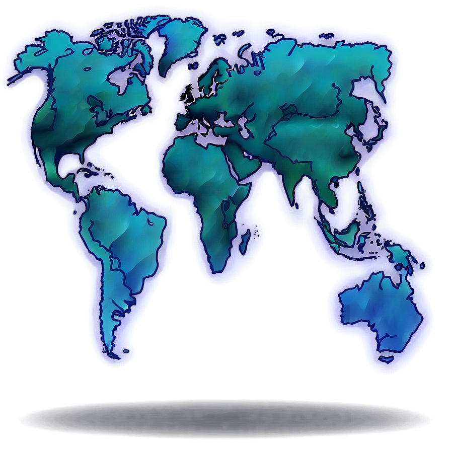 World Map Outline Cartoon Png 06262024