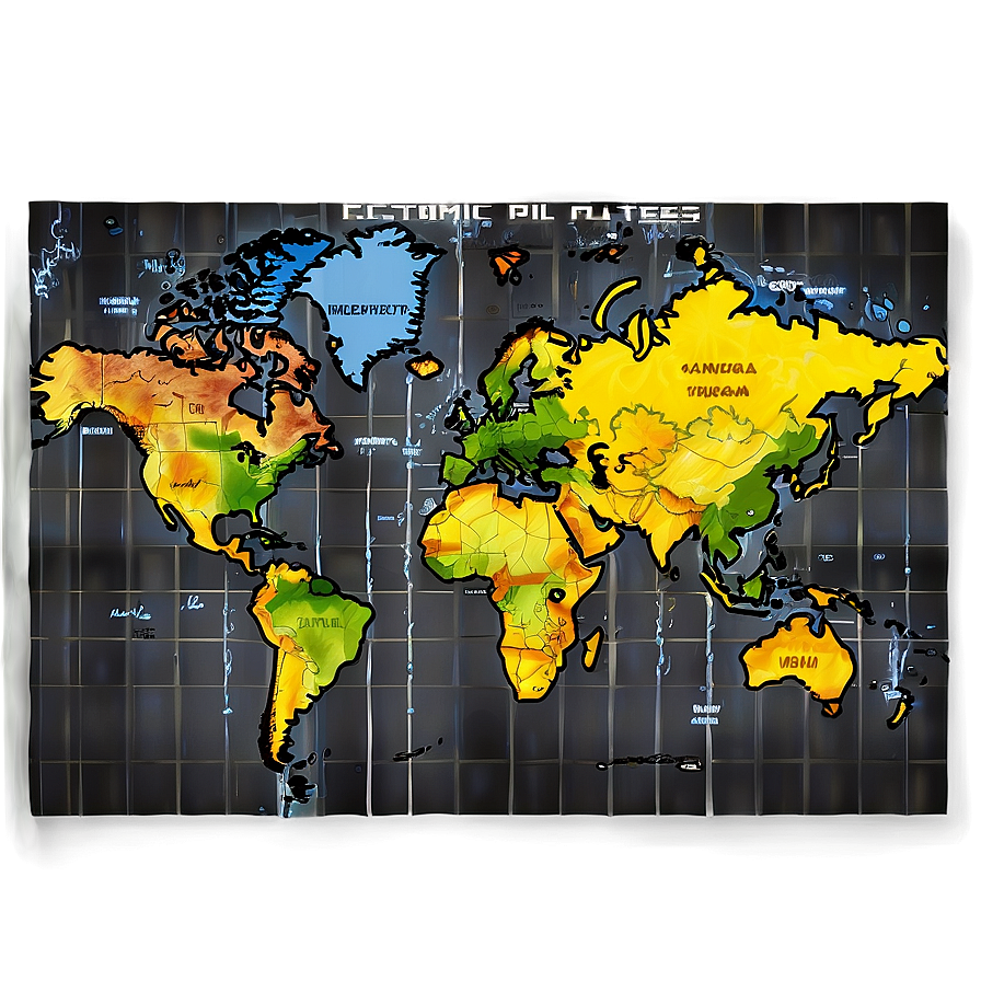 World Map Tectonic Plates Movement Png Qrs