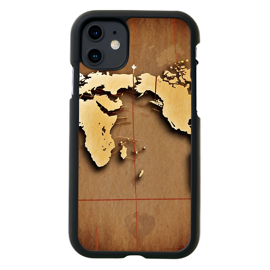 World Map Travel Phone Case PNG 06122024 PNG with transparent background