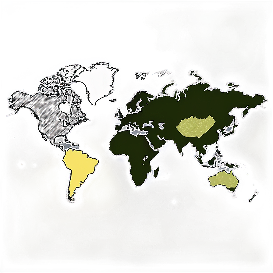 World Map Vector Black And White Png Sab