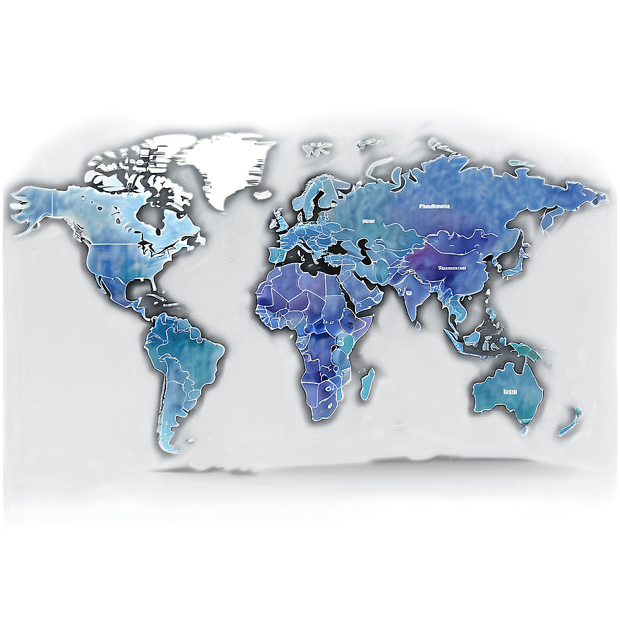 World Map Vector With Regions Png Con