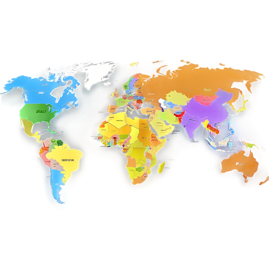 World Map With Countries Labeled Png 56