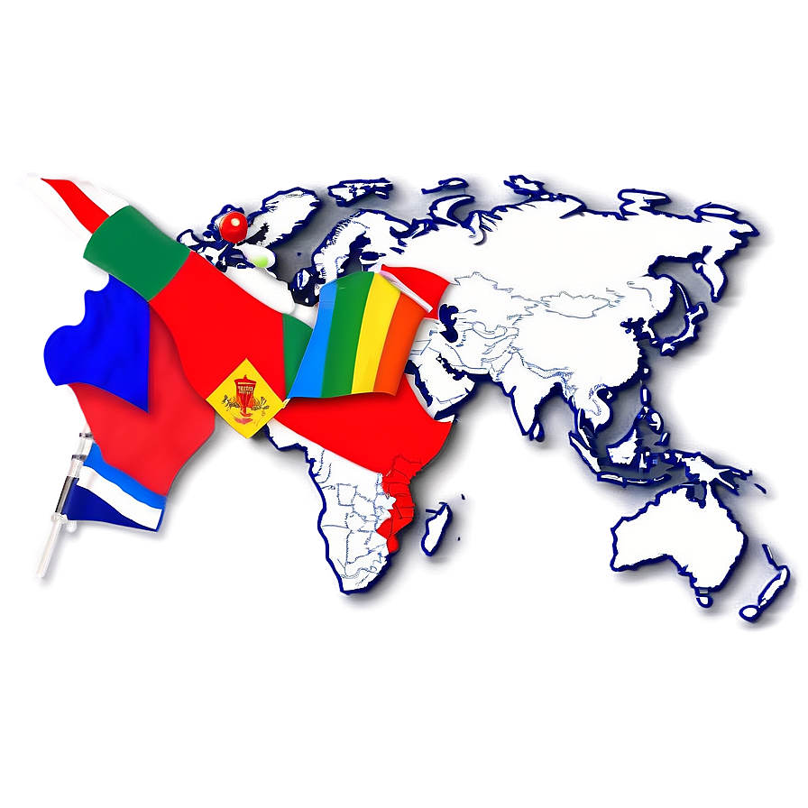 World Map with Flags PNG 92 PNG with transparent background