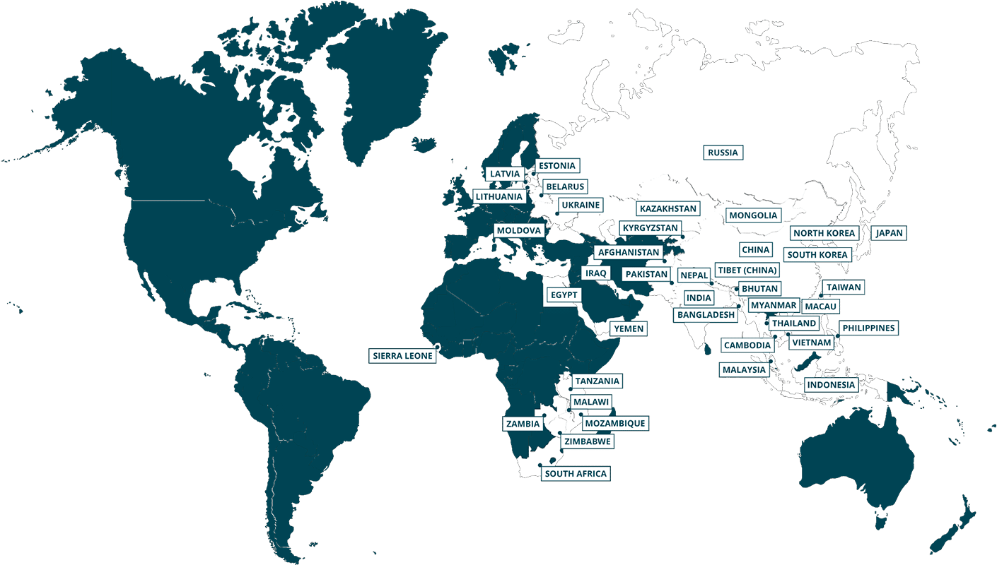 World Mapwith Country Names