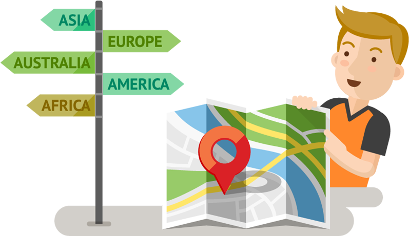 Transparent Young Man Png - Travel Around The World Cartoon Png, Png Download PNG with transparent background