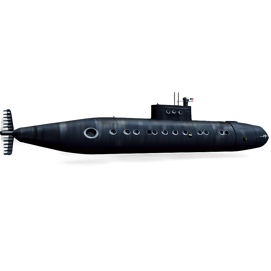 World War II Submarine PNG 05252024 PNG with transparent background