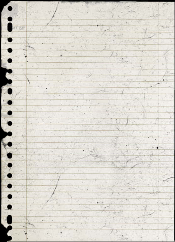 Vintage Notebook Paper PNG with transparent background