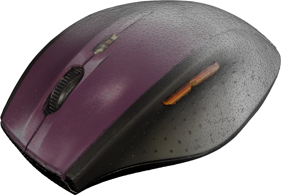 Worn Purple Computer Mouse PNG with transparent background