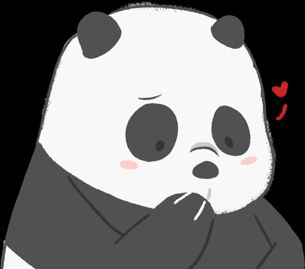 Worried Cartoon Panda